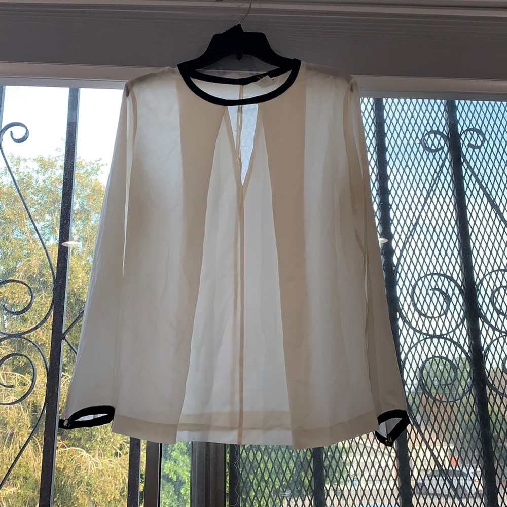 Club Mónaco silk long sleeve top